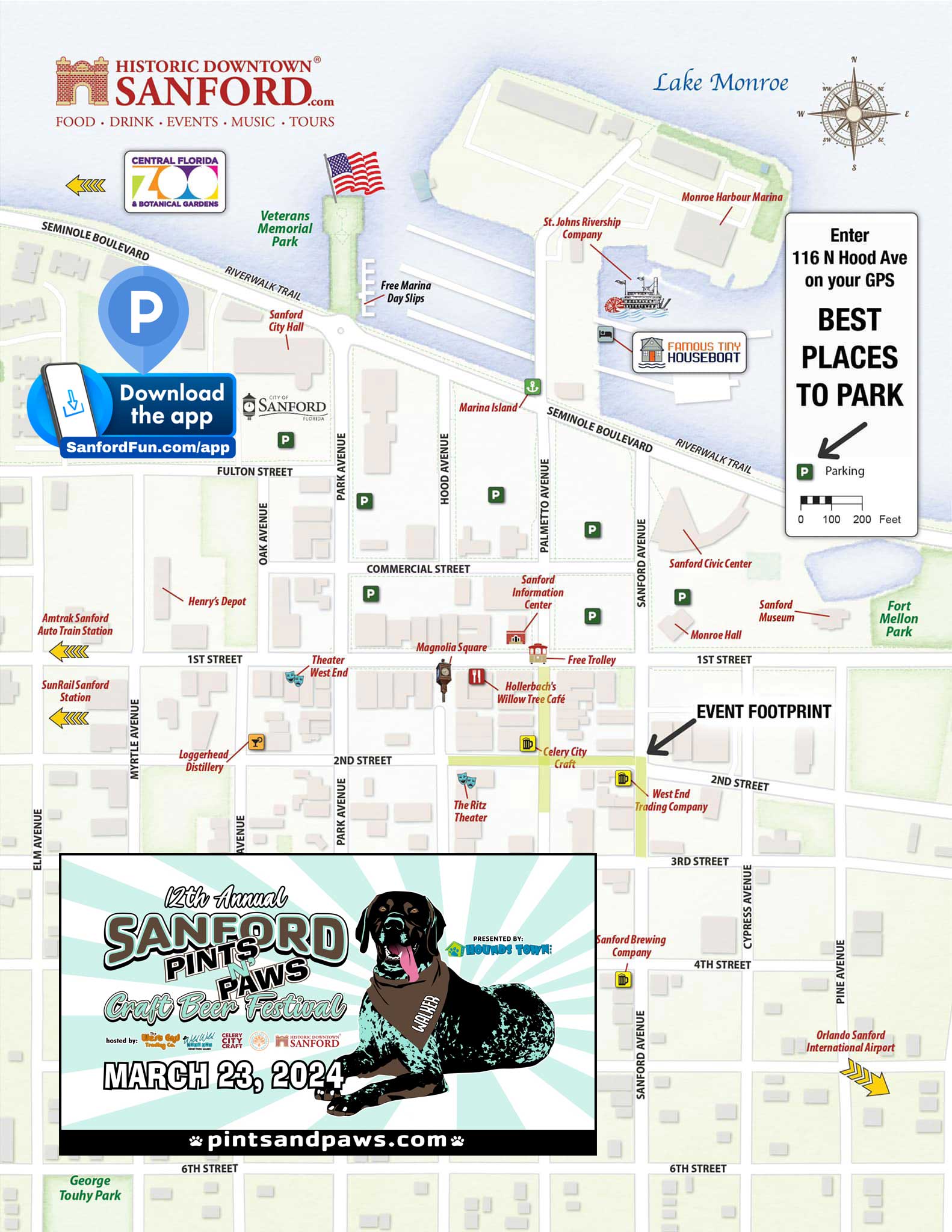 Pints n Paws Event Parking Map